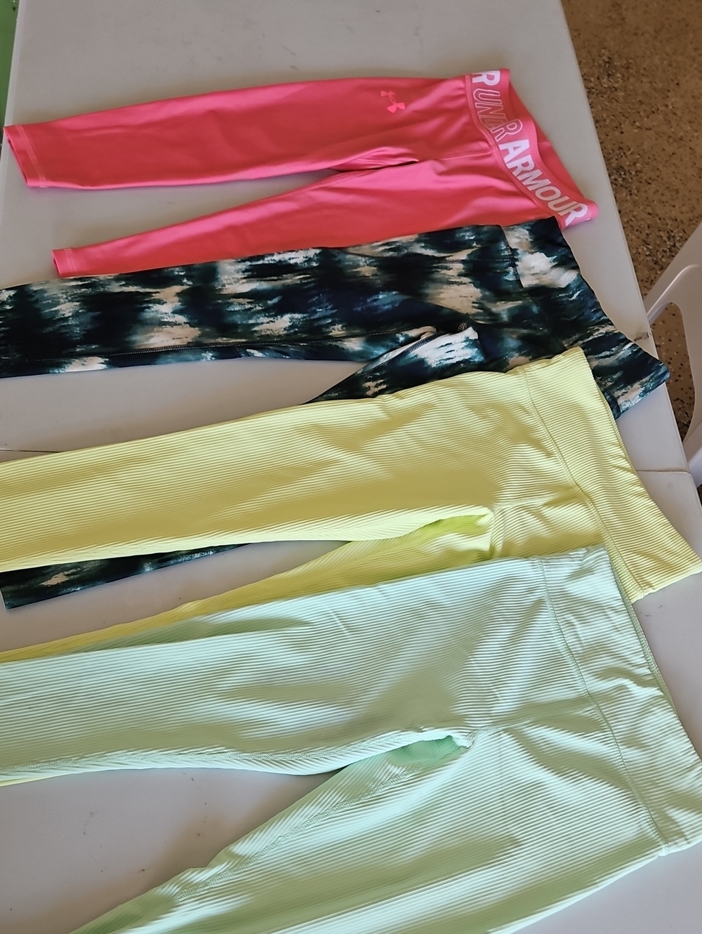 Girls' Neon Pink, Lime & Tie-Dye Legging Set
